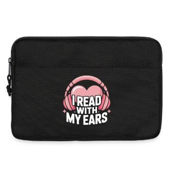 Audiobooks Lovers Heart Books Bookworm Listen - Laptop bag 13" - black - Front