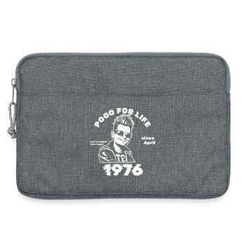 50th birthday Pogo for life since 04/1976 - Laptop bag 13" - heather grey - Front