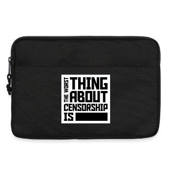 Le pire dans la censure, c’est l’ironie amusante - Sacoche pour ordinateur portable 13 pouces - noir - Devant