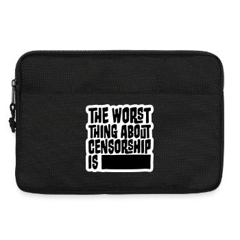 The Worst Thing About Censorship Is Lustig Ironie - Laptoptasche 13" - Schwarz - Vorne