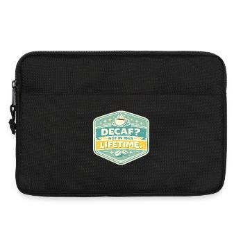 Decaf? Nein – Lebenszeit Kaffee Badge - Laptoptasche 13" - Schwarz - Vorne