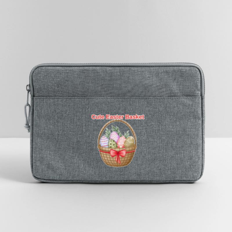 Cute Easter Basket Shirt – Easter Eggs Tee Laptop bag 13"