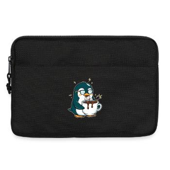 Koffein-Pinguin: Eiskalt & Hochgefahren - Laptop bag 13" - black - Front