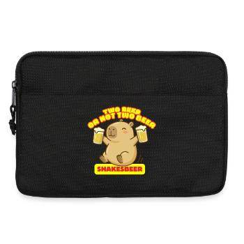Zwei Bier oder nicht zwei Bier – Shakesbeer – Capybara - Laptoptasche 13" - Schwarz - Vorne