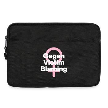 GEGEN VICTIM BLAMING – JETZT! ♀ FEMALE POWER GIRLS - Laptoptasche 13" - Schwarz - Vorne