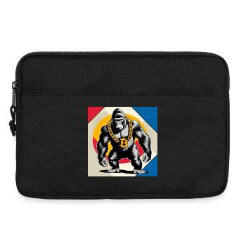 Bitcoin Gorilla Kettenheld - Laptoptasche 13" - Schwarz - Vorne