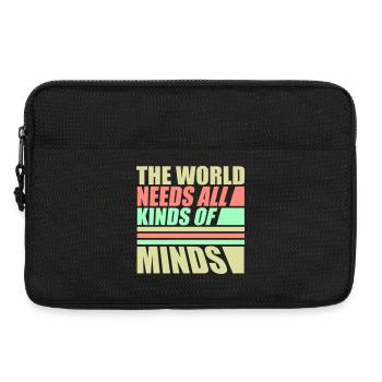 The World Needs All Kinds Of Minds Inspirierend - Laptoptasche 13" - Schwarz - Vorne