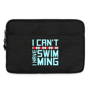 I Can't I Have Swimming Lustig Schwimmer Ausrede - Laptoptasche 13" - Schwarz - Vorne