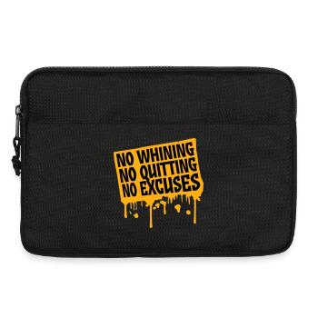 No Whining No Quitting No Excuses Gym Motivation - Laptoptasche 13" - Schwarz - Vorne