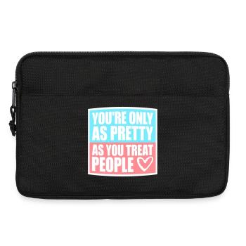 Tu n’es jolie que dans la mesure où tu traites les gens, Ehrlich - Sacoche pour ordinateur portable 13 pouces - noir - Devant