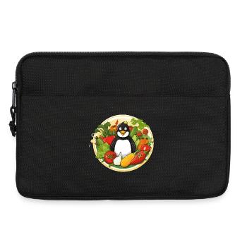 Penguin in the vegetable paradise - Laptop bag 13" - black - Front