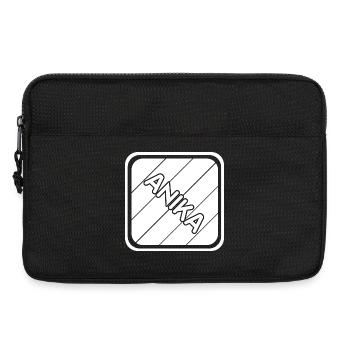 Anika als Vorname - Laptoptasche 13" - Schwarz - Vorne