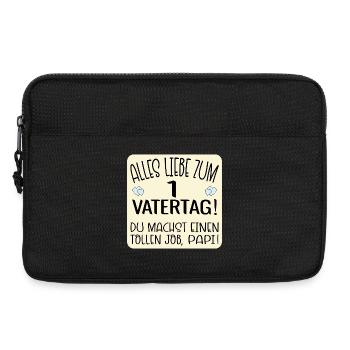 Erster Vatertag Papa Baby - Laptoptasche 13" - Schwarz - Vorne