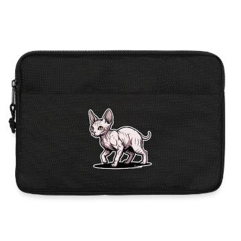 Sphynx Katze Haarloses Spazieren-Porträtdesign - Laptoptasche 13" - Schwarz - Vorne