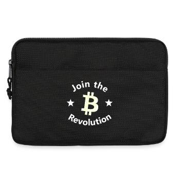 Bitcoin Revolte Kreis - Laptoptasche 13" - Schwarz - Vorne