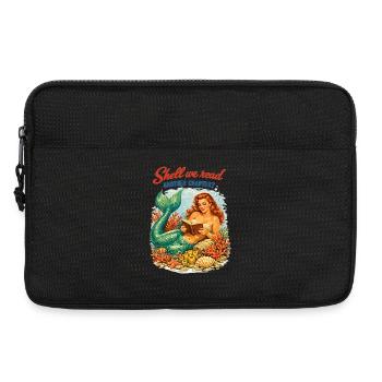 Retro Meerjungfrau: Shell We Read Another Chapter? - Laptoptasche 13" - Schwarz - Vorne