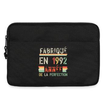 Fabriqué en 1992 – Année de Perfection - Sacoche pour ordinateur portable 13 pouces - noir - Devant