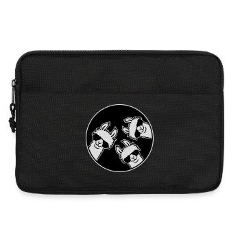 Three Cool Llamas Sunglasses Circle Badge Funny - Laptop bag 13" - black - Front