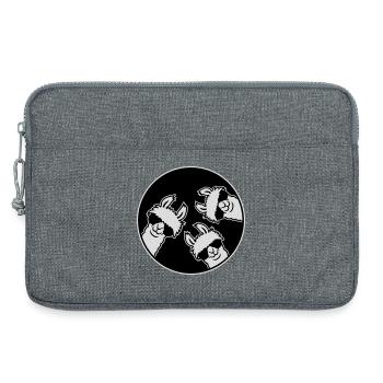 Badge de lunettes de soleil Three Llamas Cool Circle Drôle - Sacoche pour ordinateur portable 13 pouces - gris chiné - Devant