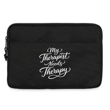 Mon thérapeute a besoin de thérapie - Sacoche pour ordinateur portable 13 pouces - noir - Devant