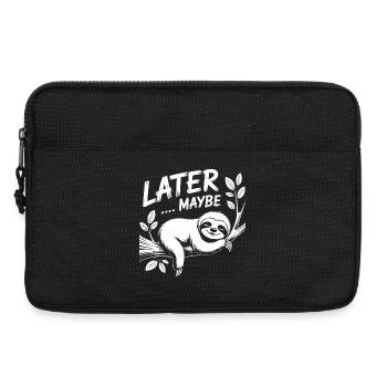 LATER MAYBE Sloth - Laptoptasche 13" - Schwarz - Vorne