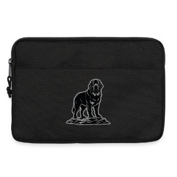 Neufundland-Hundeporträt Schwarzer Rettungsschwimmer - Laptoptasche 13" - Schwarz - Vorne