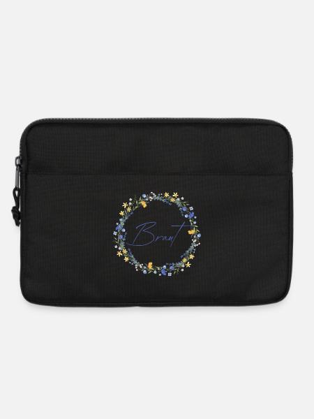 Brautblumenkranz "Braut" - Laptoptasche 13" - Schwarz