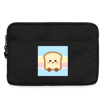 Cute Sandwich Cartoon Shirt – Pastel Streetwear - Laptop bag 13" - black - Front