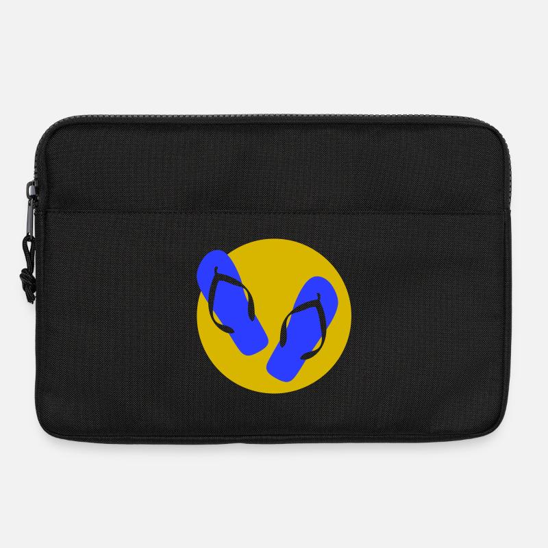 Flipflop Sommerfeeling - Laptoptasche 13" - Schwarz