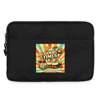 Été rétro - Sacoche pour ordinateur portable 13 pouces - noir - Devant