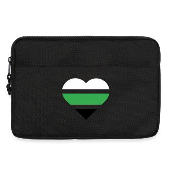 Drapeau de la fierté Cœur · Neutrois - Sacoche pour ordinateur portable 13 pouces - noir - Devant