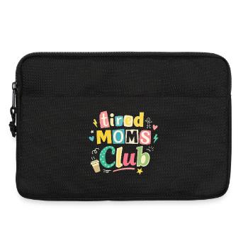 Club des mamans fatiguées - Humour des mamans cafétériques - Sacoche pour ordinateur portable 13 pouces - noir - Devant