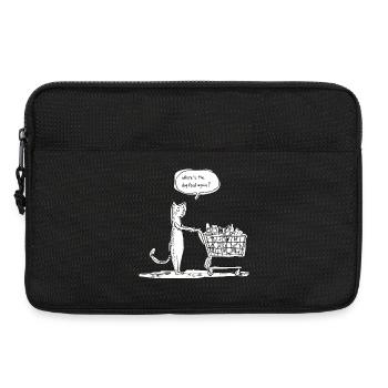 Où est la nourriture pour chien déjà ? – Chat Shopping - Sacoche pour ordinateur portable 13 pouces - noir - Devant