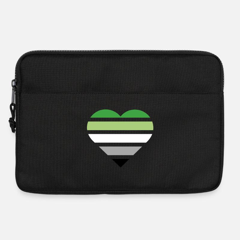 Pride Flag Heart · Aromantic - Laptoptasche 13" - Schwarz