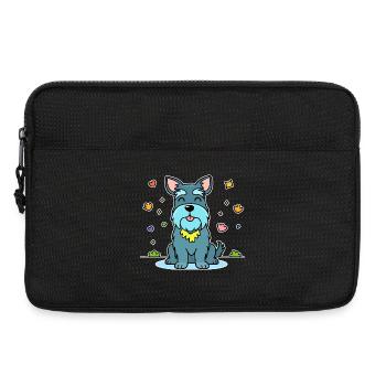 Zwergschnauzer (Comic) - Laptoptasche 13" - Schwarz - Vorne