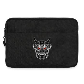 Masque Oni Japan démon gothique noir blanc - Sacoche pour ordinateur portable 13 pouces - noir - Devant