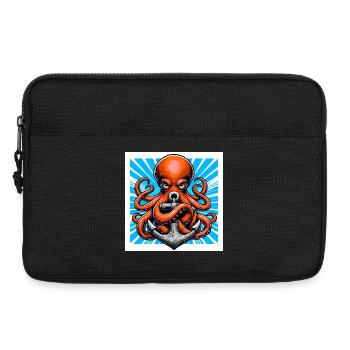 Un Poulpe embrasse une Ancre - Sacoche pour ordinateur portable 13 pouces - noir - Devant