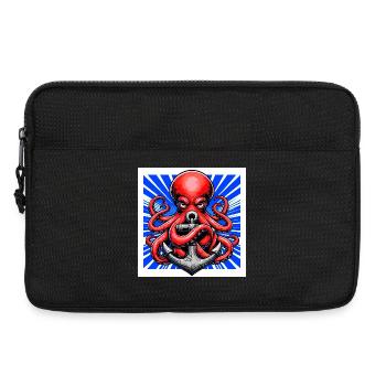 Un Poulpe embrasse une Ancre - Sacoche pour ordinateur portable 13 pouces - noir - Devant