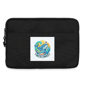 Sauvez Timmy : Les baleines dans les vagues de couleur - Sacoche pour ordinateur portable 13 pouces - noir - Devant