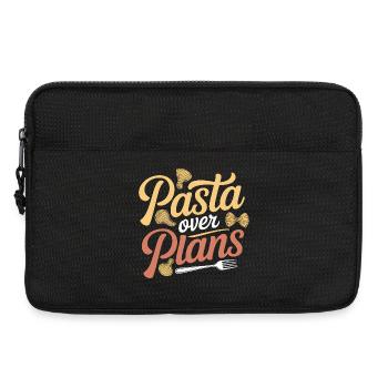Pâtes au lieu de plans | Humour de nouilles - Sacoche pour ordinateur portable 13 pouces - noir - Devant