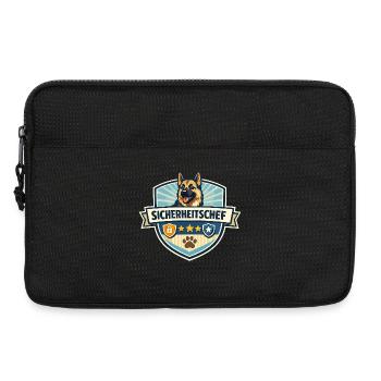 Sicherheitschef Schäferhund Logo - Laptoptasche 13" - Schwarz - Vorne
