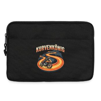 Kurvenkönig - Retro Motorrad Biker Geschenk - Laptoptasche 13" - Schwarz - Vorne