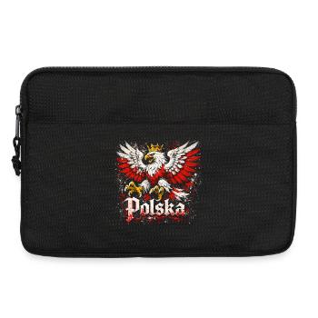 Polska Adler: Episches Wappen Grunge-Stil Design - Laptoptasche 13" - Schwarz - Vorne