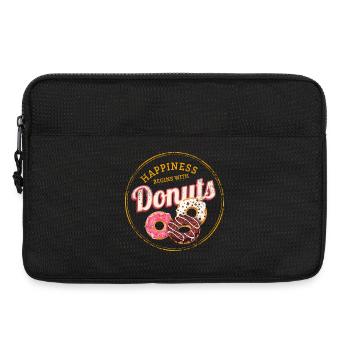 Donut Pastry Vintage Cake Doughnut Design - Sacoche pour ordinateur portable 13 pouces - noir - Devant