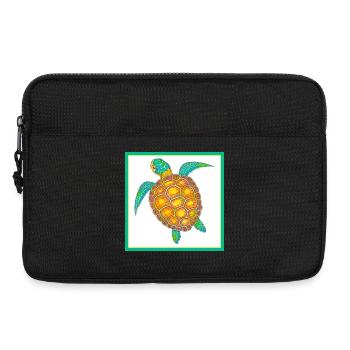 Sea Turtle Hand Drawn - Laptop bag 13" - black - Front