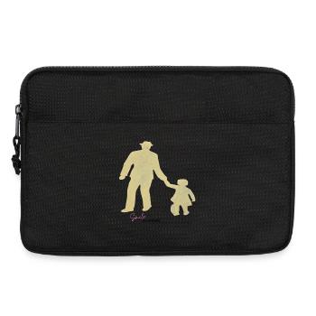Marquage piétonnier suisse sur le T-shirt - Sacoche pour ordinateur portable 13 pouces - noir - Devant