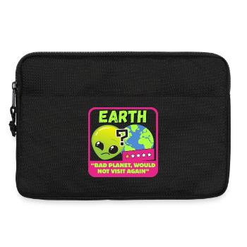 Earth - "Bad planet, would not visit again" - Laptop bag 13" - black - Front
