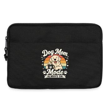 Dog Mom Fashion Always On Coffee Dog Love Retro - Laptop bag 13" - black - Front
