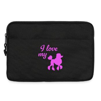 Poodle Pink Dogs Bello Walk Love Dog Owner Fan - Laptop bag 13" - black - Front