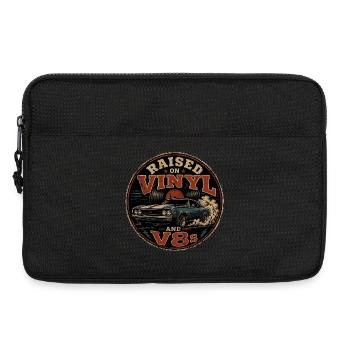Vinyl- und V8-Motoren: Vintage Auto Design - Laptoptasche 13" - Schwarz - Vorne